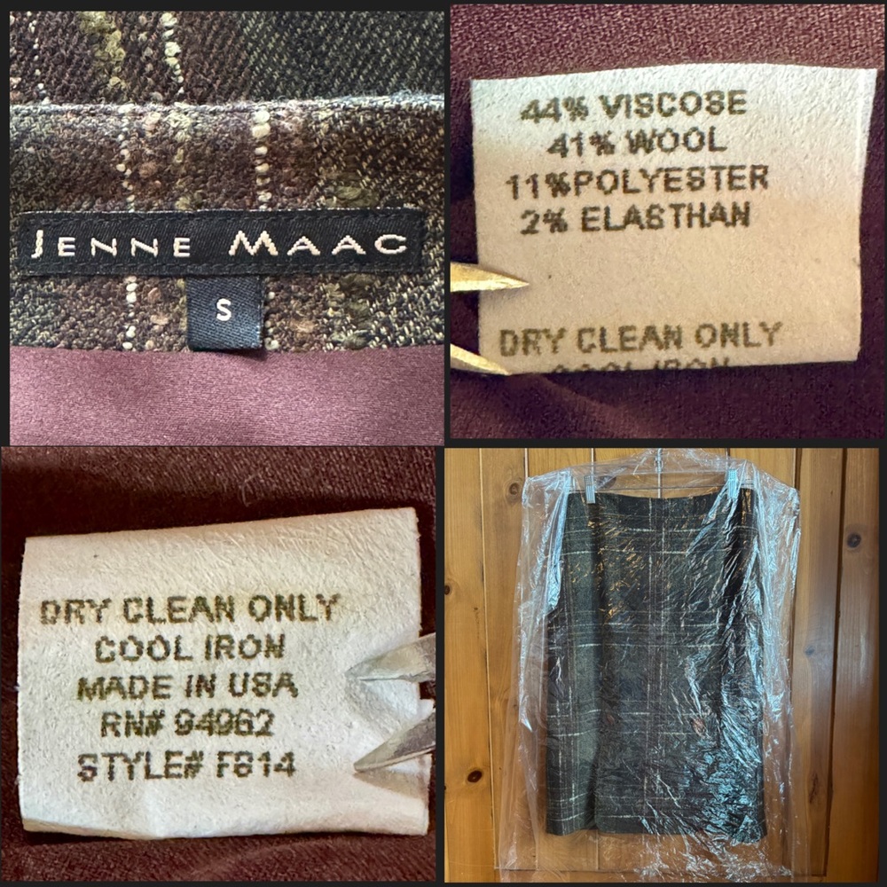 Jenne Maac Plaid Wool Blend Skirt Lined (S) - Picture 6 of 17